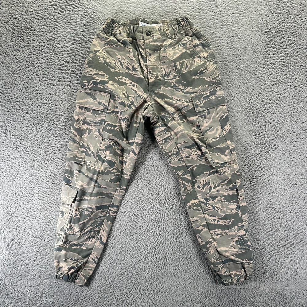 US Air Force Pant Womens 28(24x27) Green Camouflage Ripstop Cargo Jogger Uniform